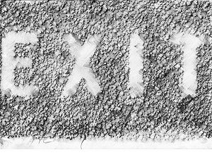 R11 Metal illuminated exit sign by B.A.Zanditon